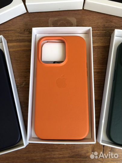 Кожаный чехол на iPhone 14/Pro/Max magsafe1:1