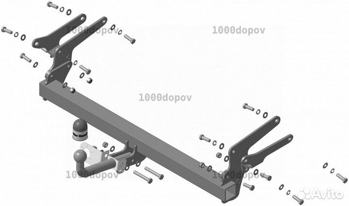 Фаркоп Motodor 92518-A Toyota RAV4 (XA50) 2019- с