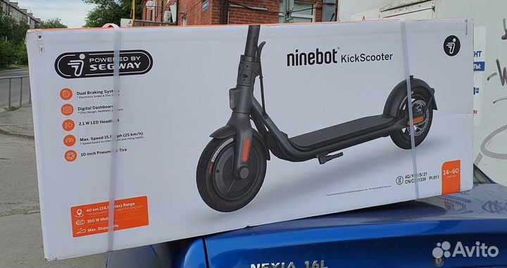 Электросамокат Ninebot KickScooter f40a новый
