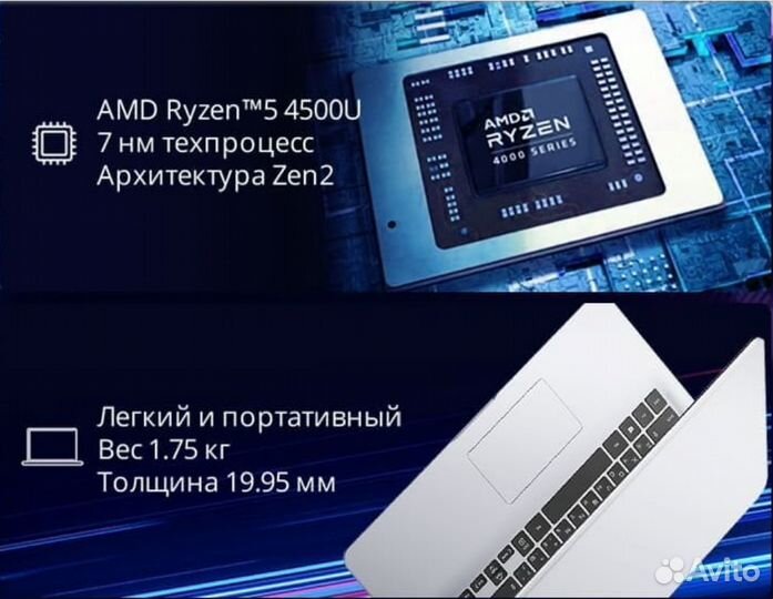 Ноутбук maibenben M545 Ryzen5 16/512 Гб (новый)