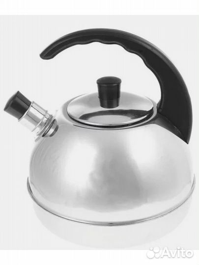 Чайник амет 3,0л со свистком, пластиковая ручка