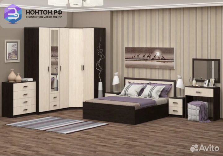 Спальный гарнитур Фиеста с угловым шкафом