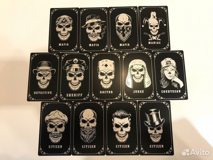 Карты для покера и мафии алюминиевые