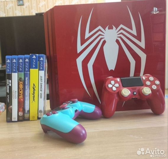 Ps4 pro spider man edition + геймпада