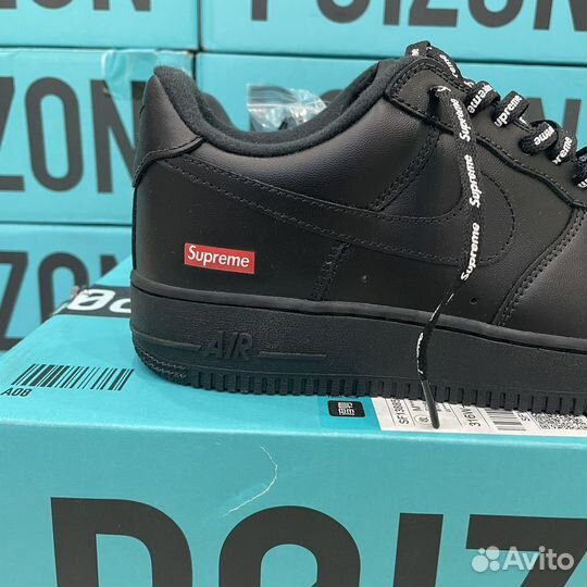 Nike Air Force 1 Supreme black Оригинал