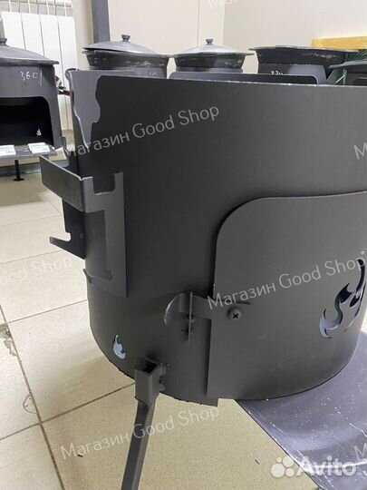 Печь под казан 12 л С дверкой