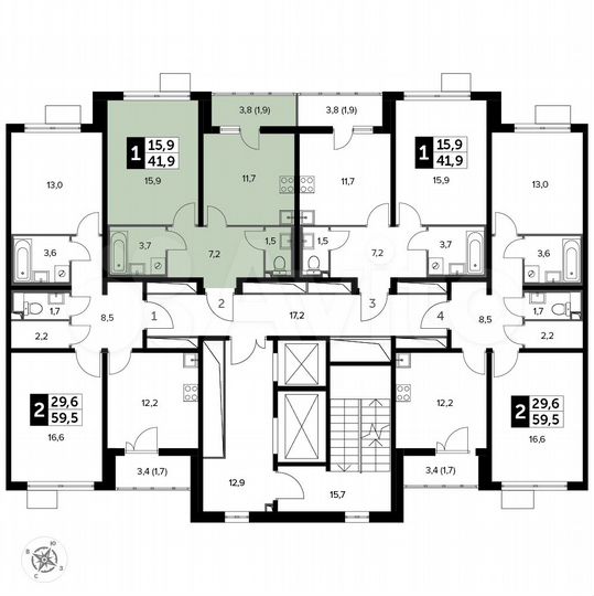 1-к. квартира, 41,9 м², 14/20 эт.