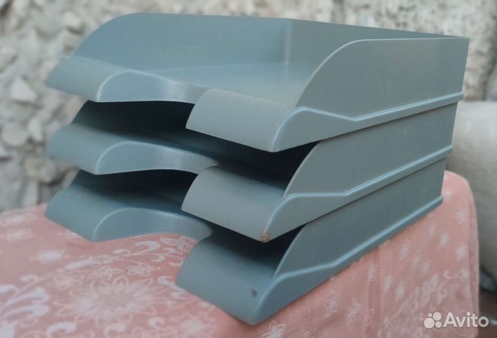 Лоток для бумаг горизонтальный, комплект из 3х шт