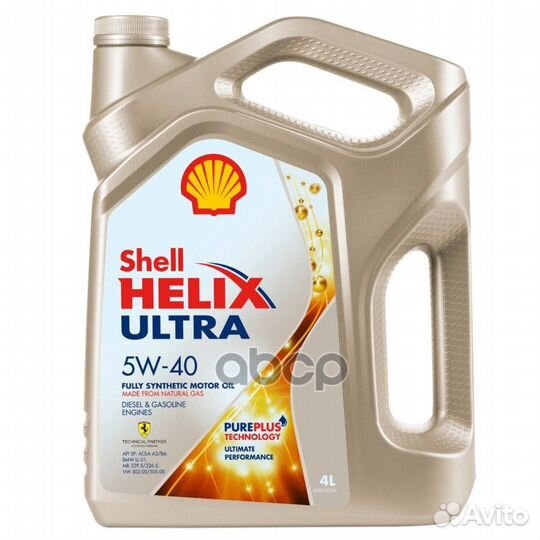 Shell 5W40 (4L) Helix Ultra масло мотор.синтAP