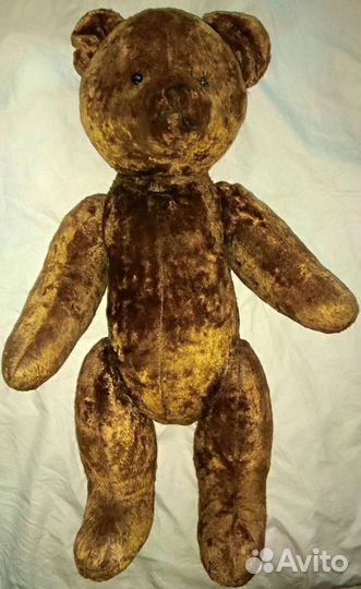 Старинный плюшевый медведь 50 см. СССР