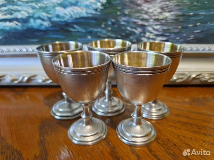 Набор рюмок мельхиоровых СССР