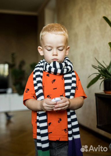 Детский шарф полосатый