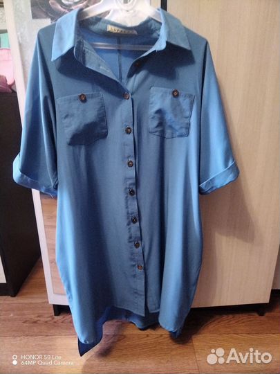 1) платье -рубашка 2) платье р 52/54