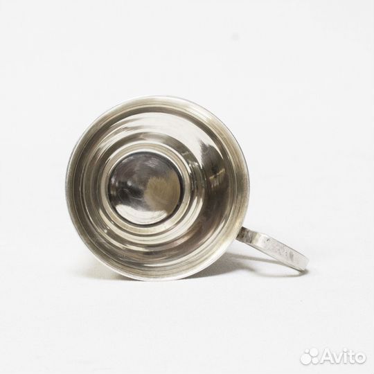 Кофейная пара, мельхиор,гравировка, 4юммет, чашка