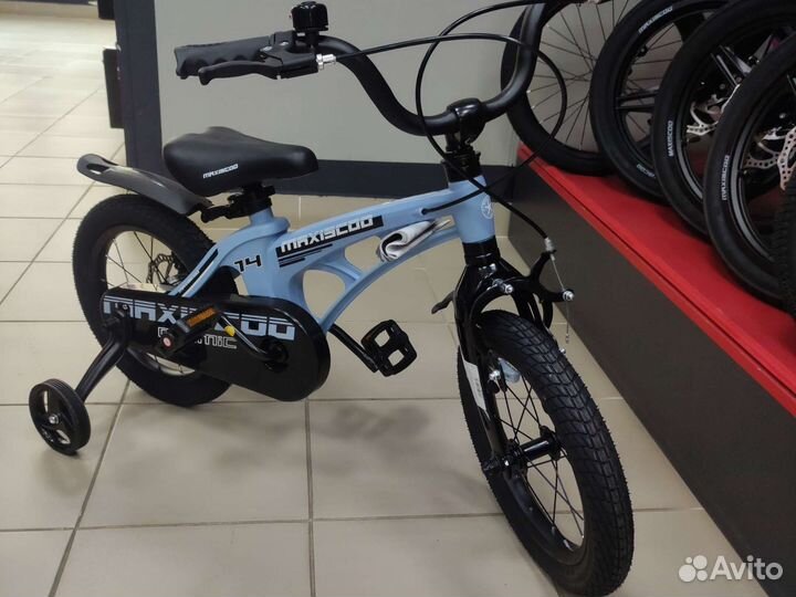 Велосипед 14 Maxiscoo Cosmic стандарт голубой мат