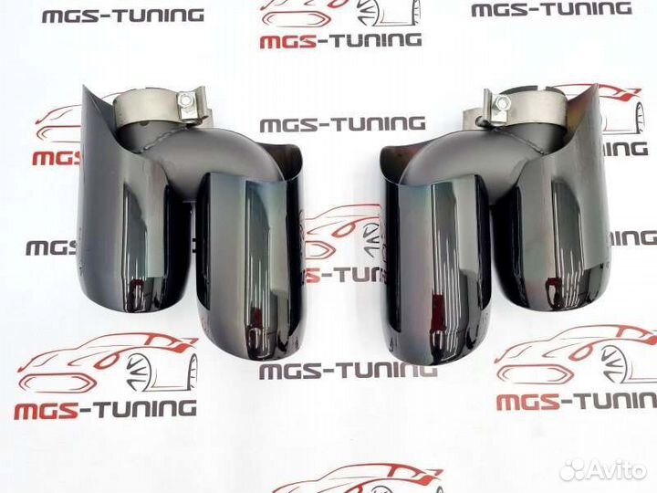 Насадки для Porsche Macan 2019+ S черные