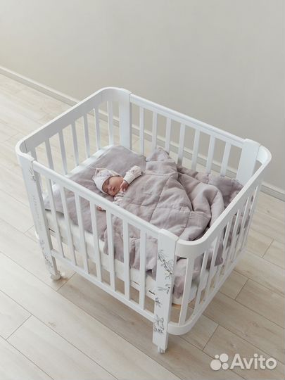 Детская кроватка HB Mommy Love white (белая)