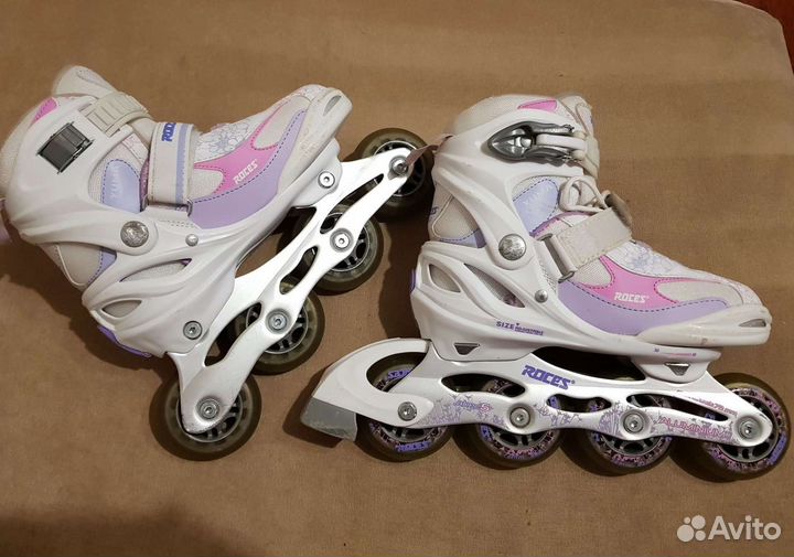 Комплект дет.ролики+защита+шлем,р.30-35,раздвиж