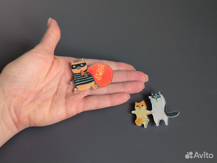 Значки котики набор пакетом