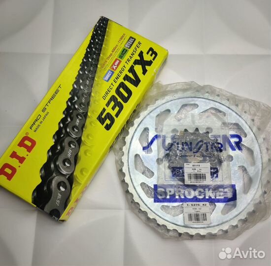 Комплект цепи и звезд Honda cbr600f2