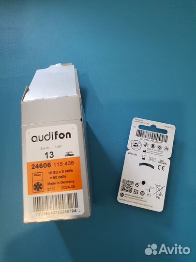 Батарейки для слуховых аппаратов Audifon 13 60шт