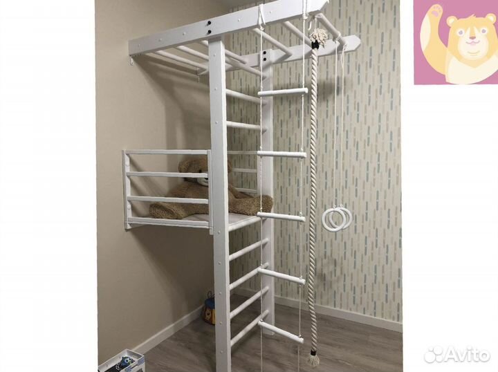 Шведская стенка с балконом и аксессуарами