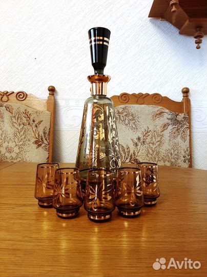 Ликеро - коньячный набор Bohemia glass Чехия