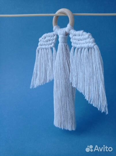 Новогодний декор игрушки макраме