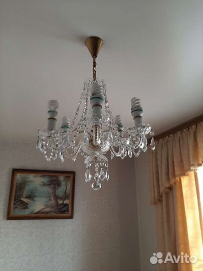 Люстра хрустальная чехословакия