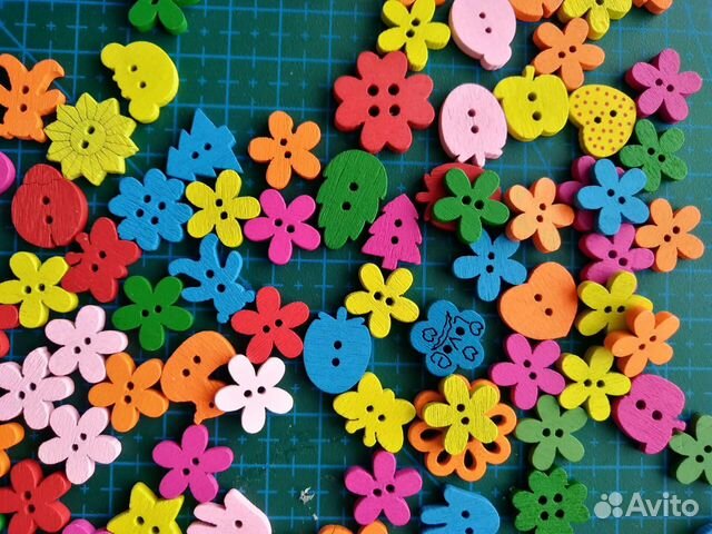 Пуговицы декоративные деревянные