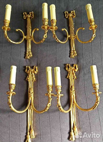 Винтажные бронзовые бра