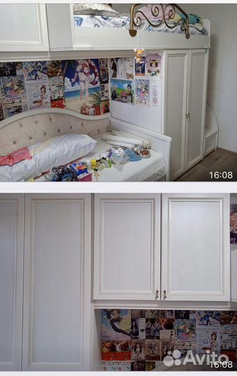 Детсая стенка с двух спальной кроватью