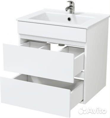 Тумба подвесная с раковиной Mirsant Next 60/2 см