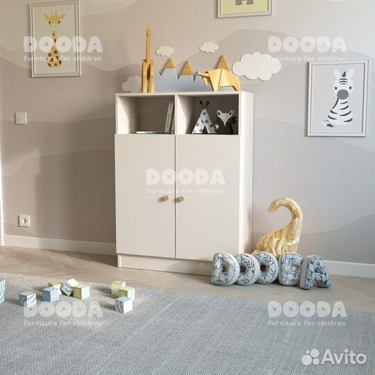 Детский шкаф Лумми c дверками развивающий Монтессо