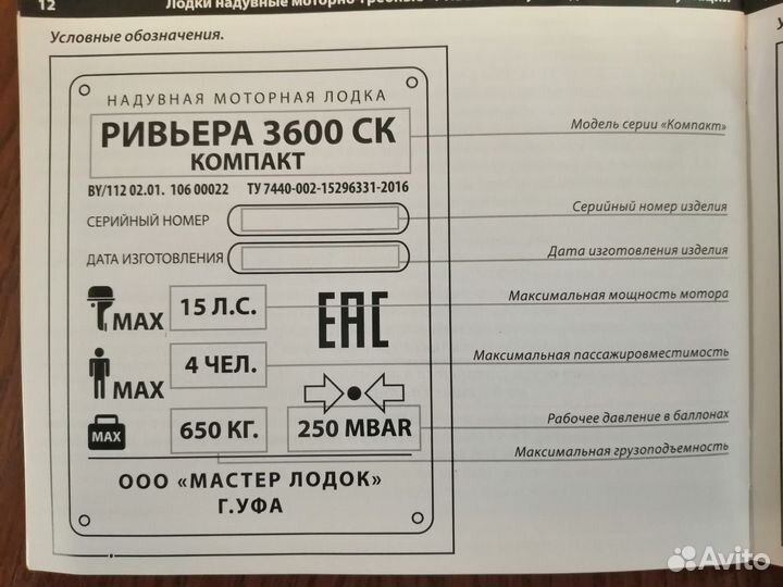Надувная лодка пвх бу