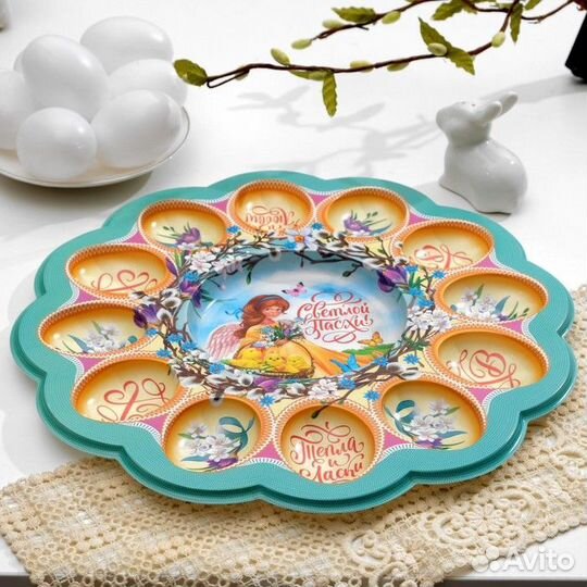 Пасхальная подставка «Ангел с цыплятами», на 12 яи