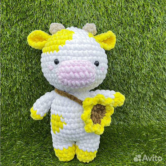 Вязаная игрушка Корова ручной работы