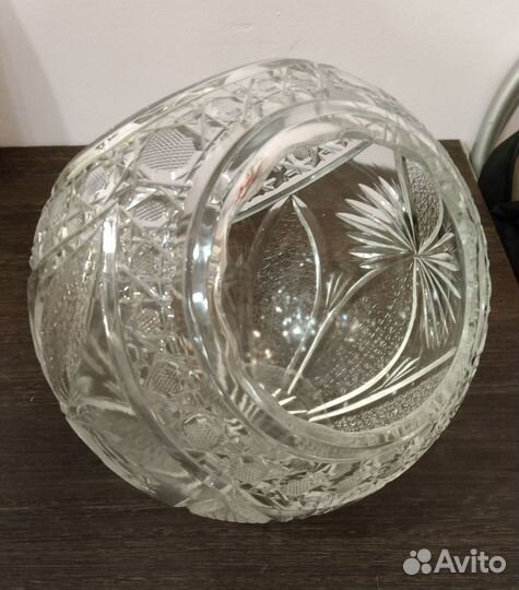Большая конфетница хрусталь СССР