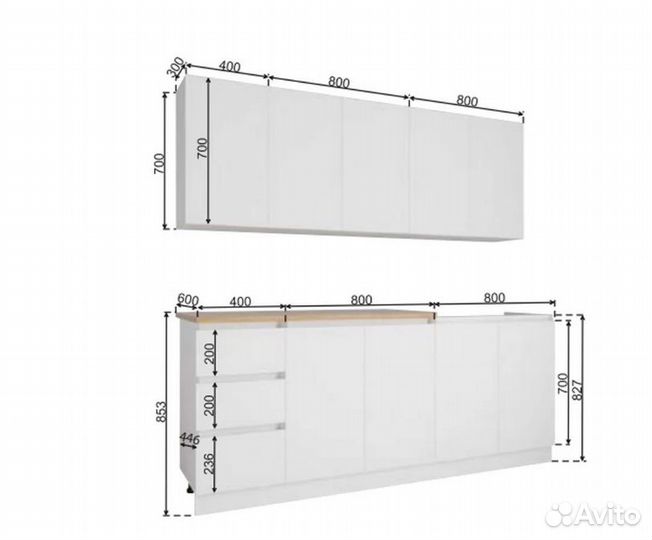 Готовый кухонный гарнитур 2.0м графит