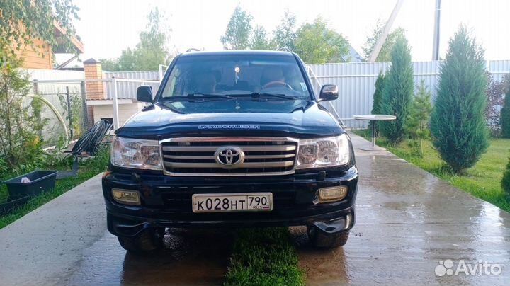 Накладка на бампер передний Land cruiser 100