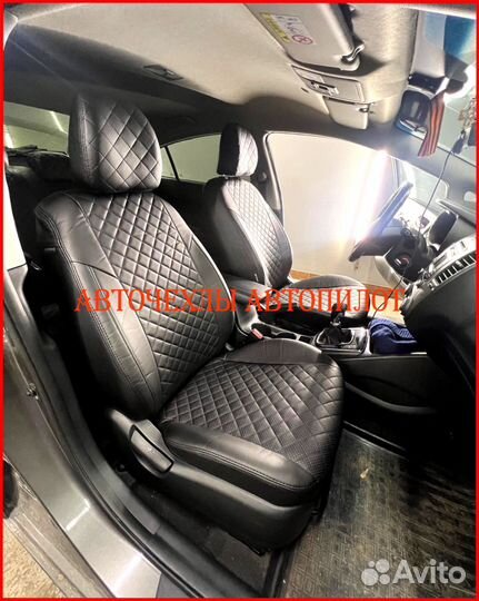 Чехлы Автопилот Kia Cerato 4 из экокожи чёрные