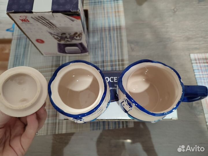 Набор сахарница и молочник