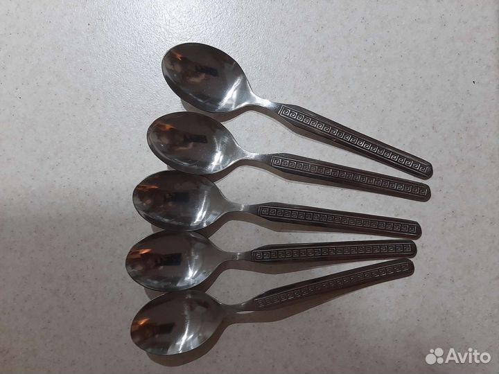 Ложки вилки нерж/мнц/золото