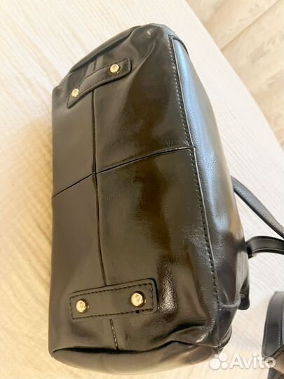 Сумка женская маленькая натуральная кожа черная