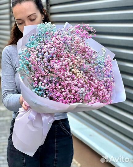 Радужная Гипсофила. Красивые Букеты из Гипсофилы