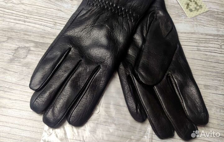 Кожаные перчатки Зимние Теплые Натуральная Кожа