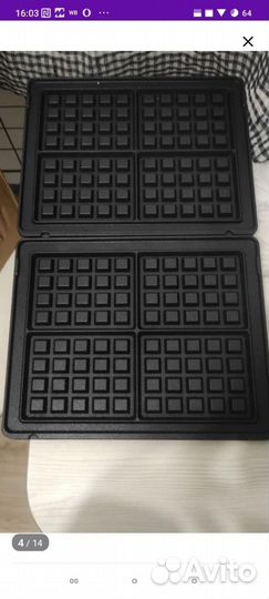 Элетрогриль + вафельница 2в1 новый