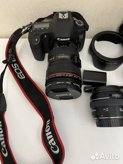 Зеркальный фотоаппарат canon 60d с 2 объективами