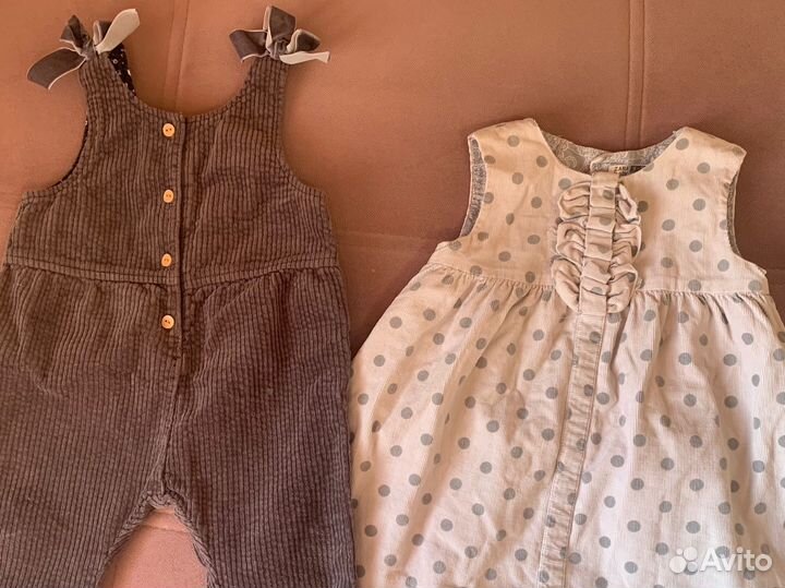 Комбинезон и платье для малышки 80