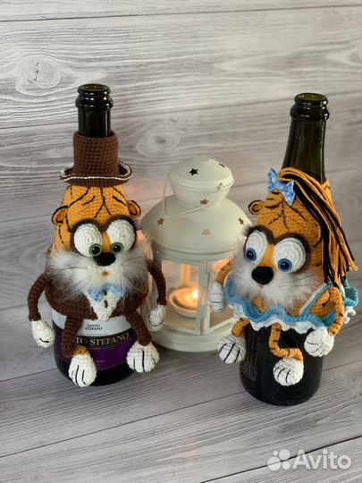 Чехол на бутылку Тигруля, на шампанское или вино